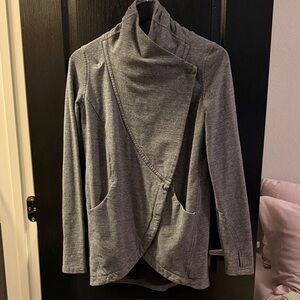 Lululemon Gray Women's Wrap Front Sweater Jacket